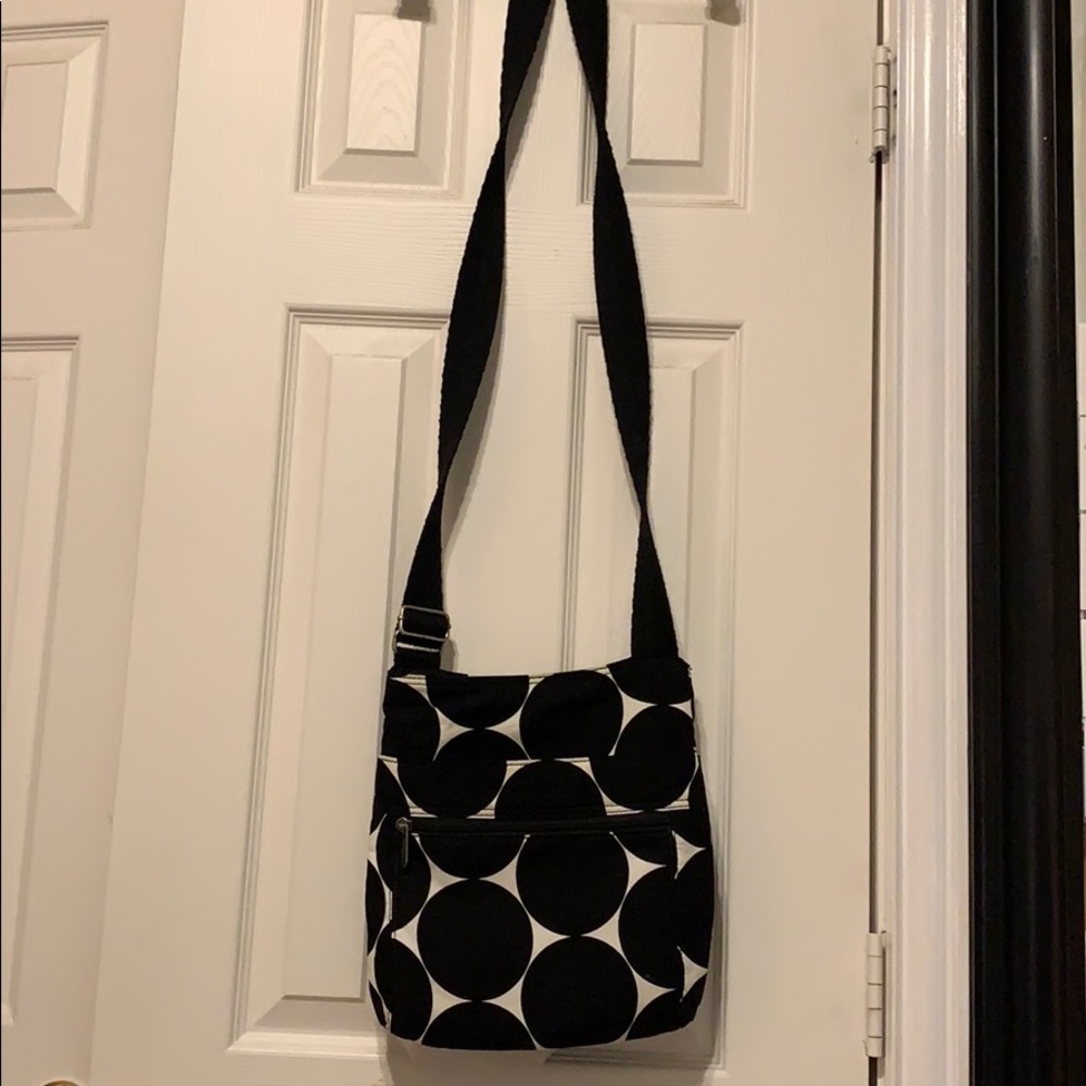 Black and White poka-dot bag.